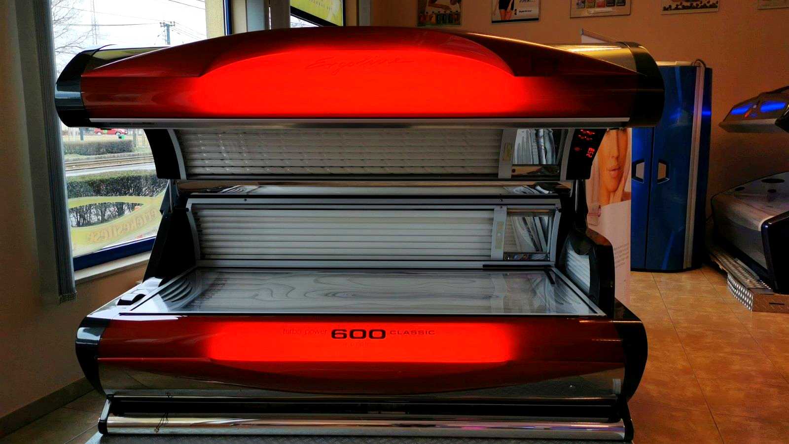 Repasované horizontálne solárium Ergoline 600 Classic Turbo Power